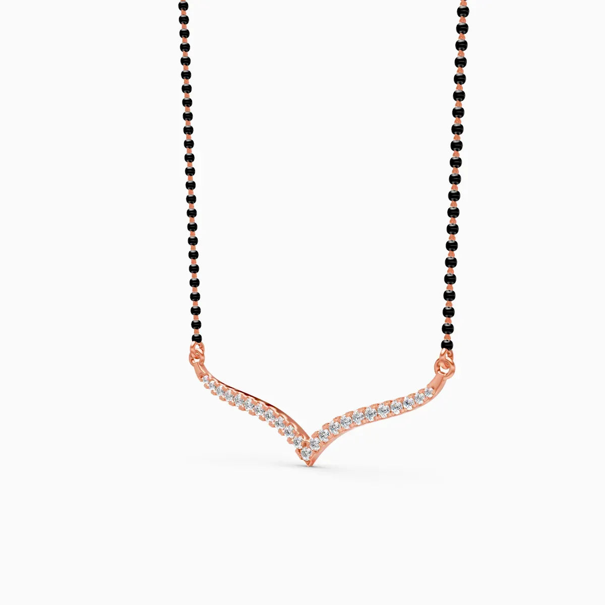 Elegant V Shape Curve Diamond Mangalsutra