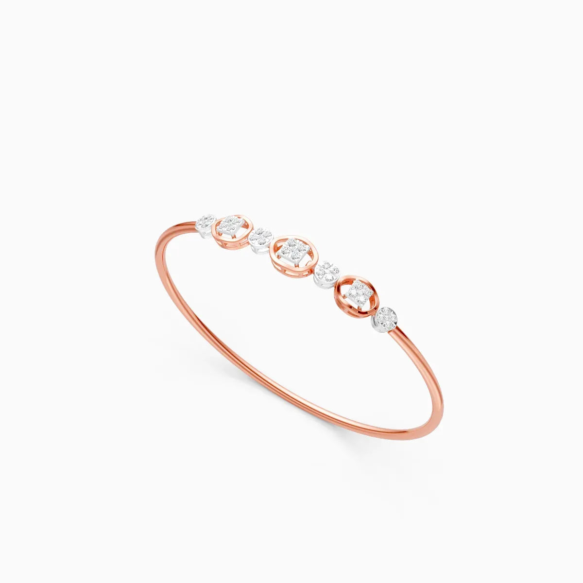 Delicate Triple Charm Diamond Bracelet