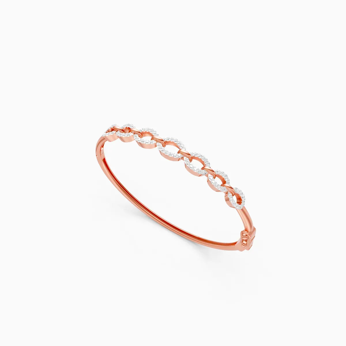 Classy Linked Design Diamond Bracelet
