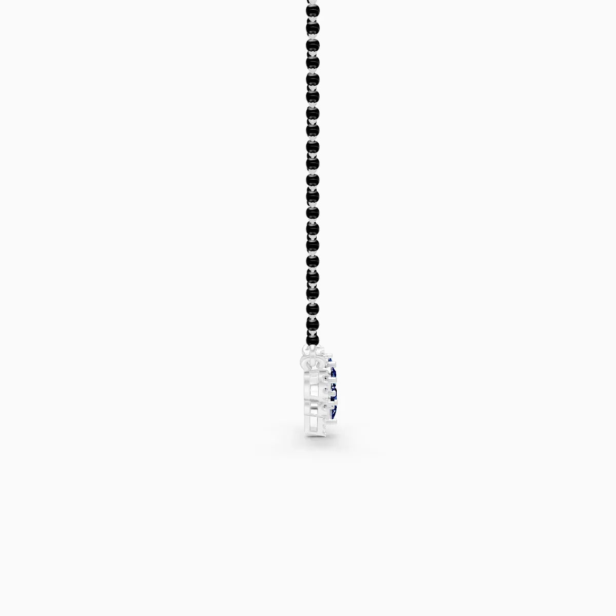 Royal Blue Sapphire and Lab Diamond Mangalsutra