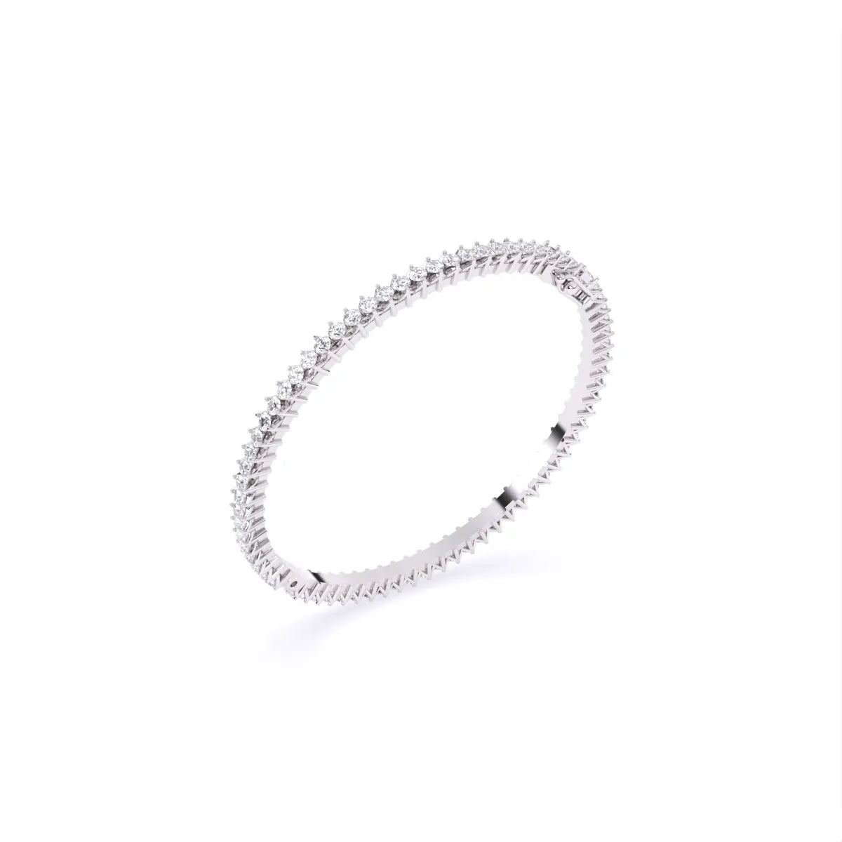Round Solitaire Lab Grown Diamond Bangles