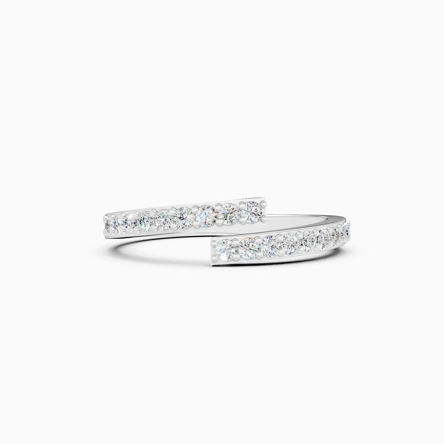 Double Row Diamond Band Ring in Rose Gold