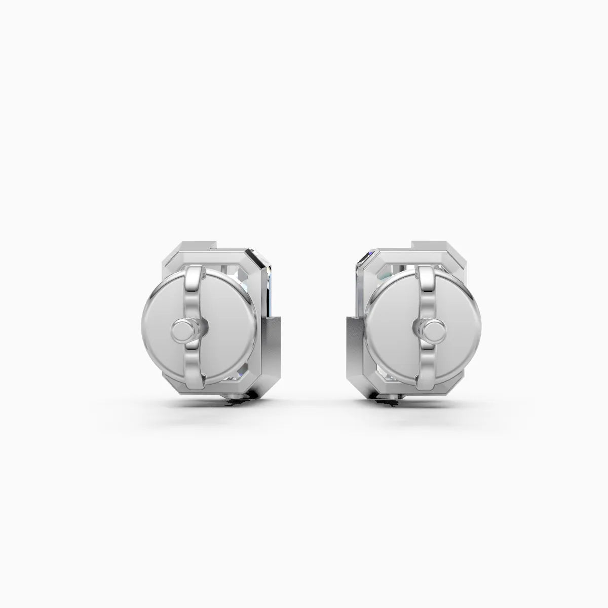 Emerald-Cut Solitaire Lab-Grown Diamond Stud Earrings