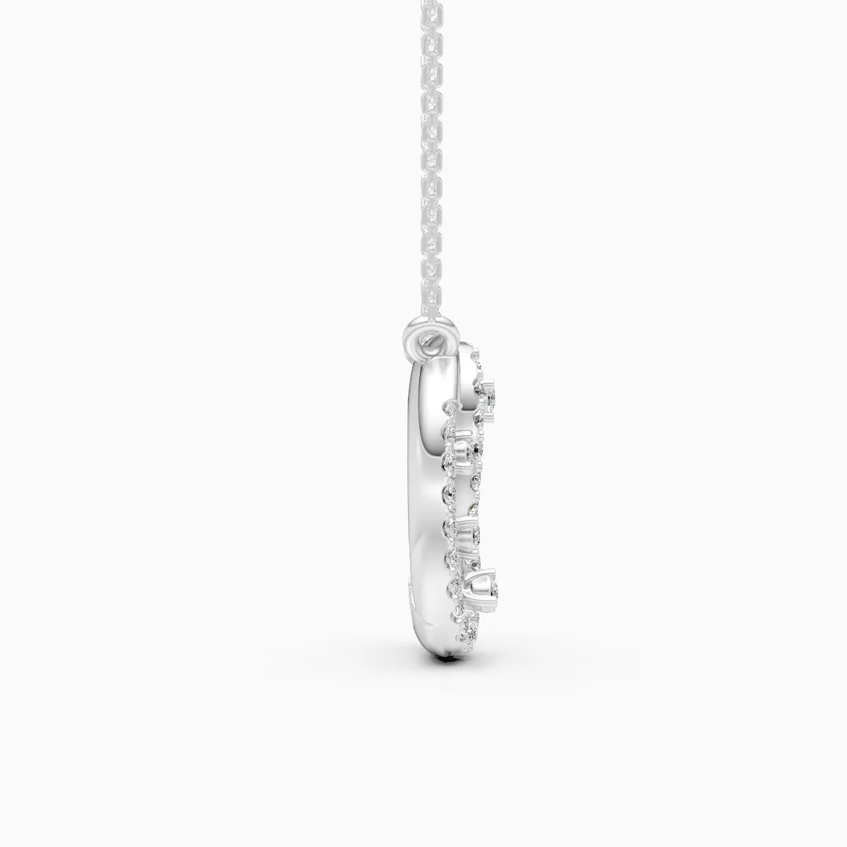 Modern Circle Pendant with Lab Grown Diamonds