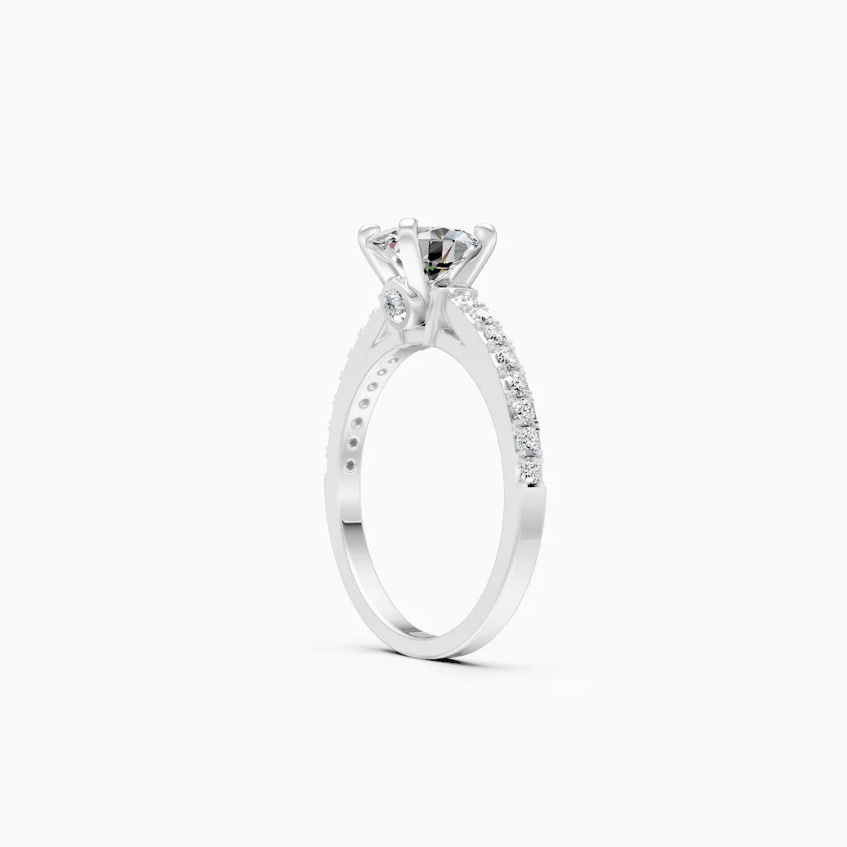 Delicate Oval Cut Lab Grown Diamond Ring