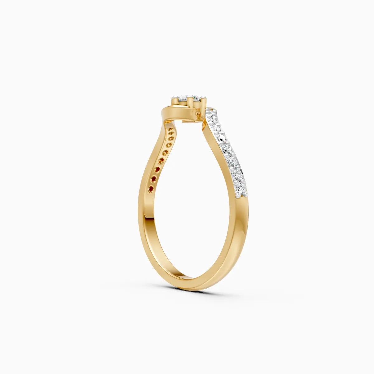 Modern Wave Lab Grown Diamond Ring