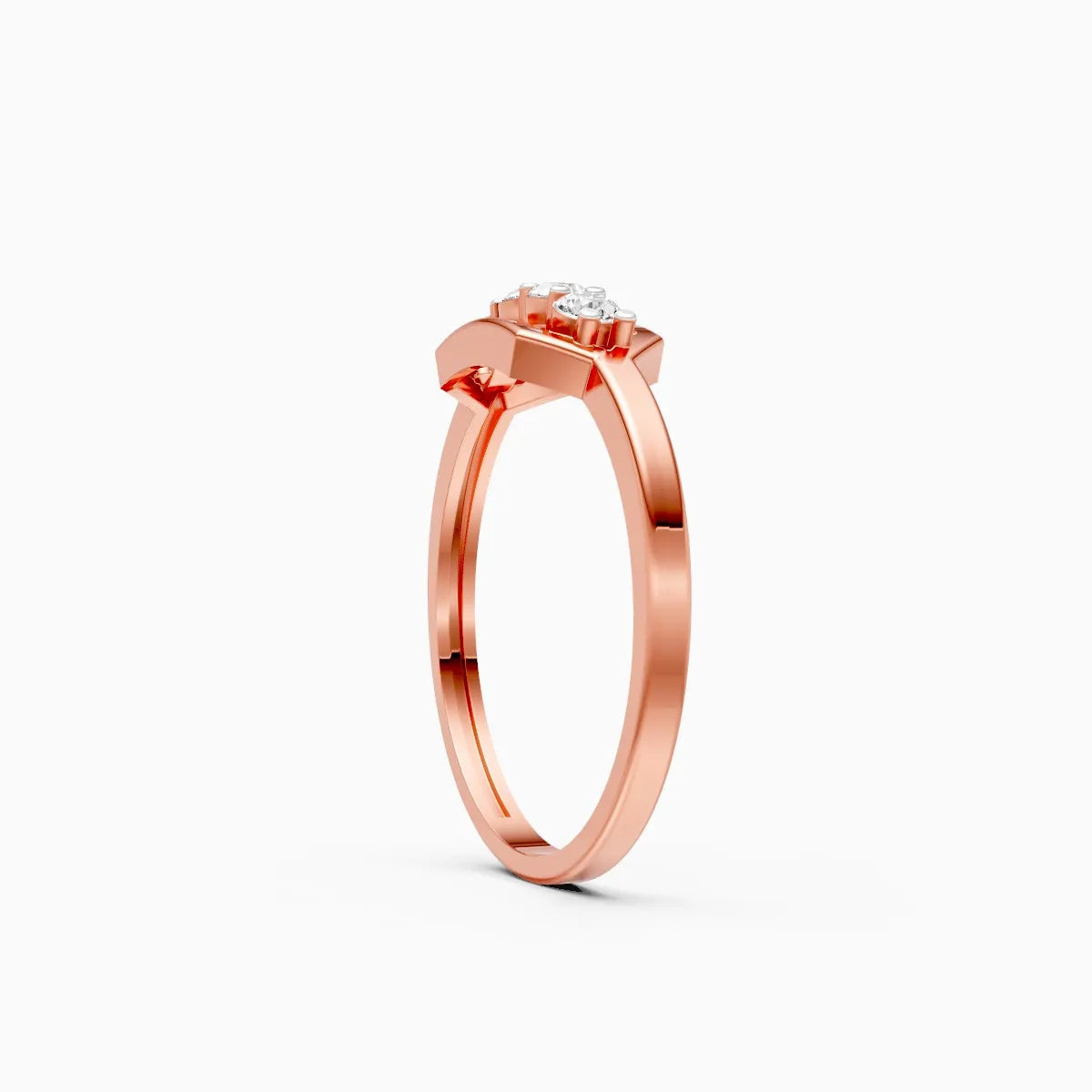 Diamond Row Bar Ring