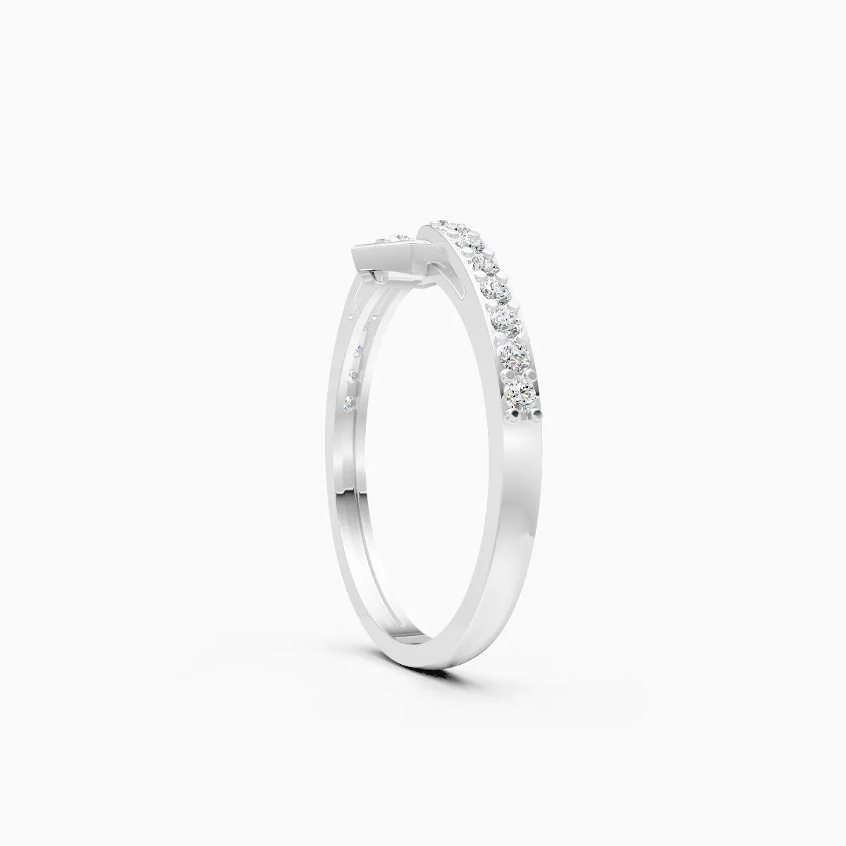 Modern Hex Link Ring
