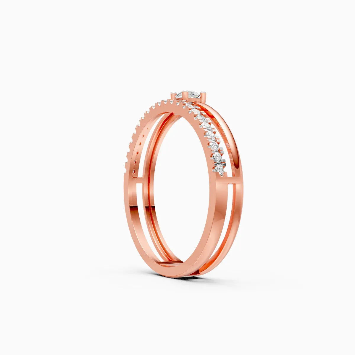 Solitaire Curve Diamond Ring