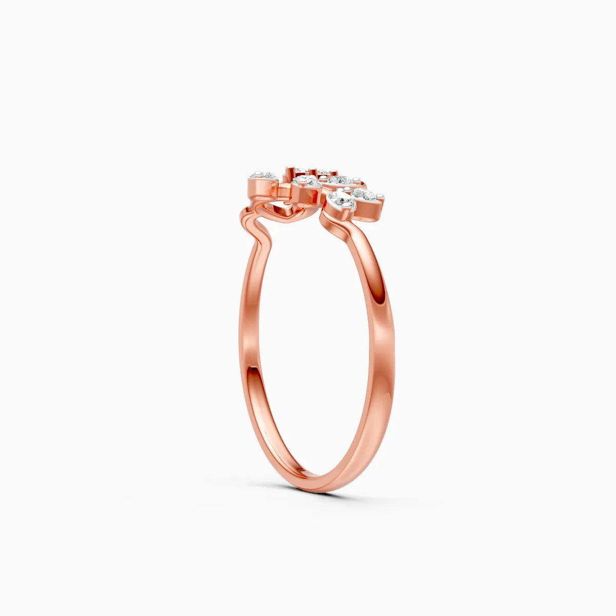 Floral Cluster Diamond Ring