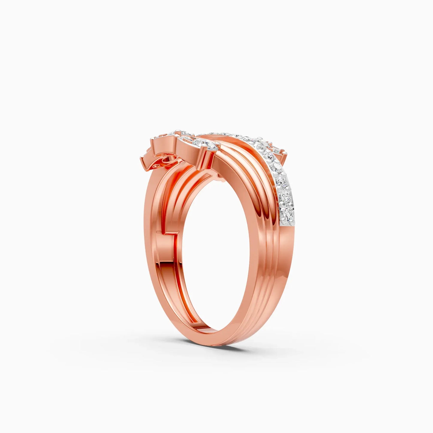 Pear-Cut Leaf Diamond Ring