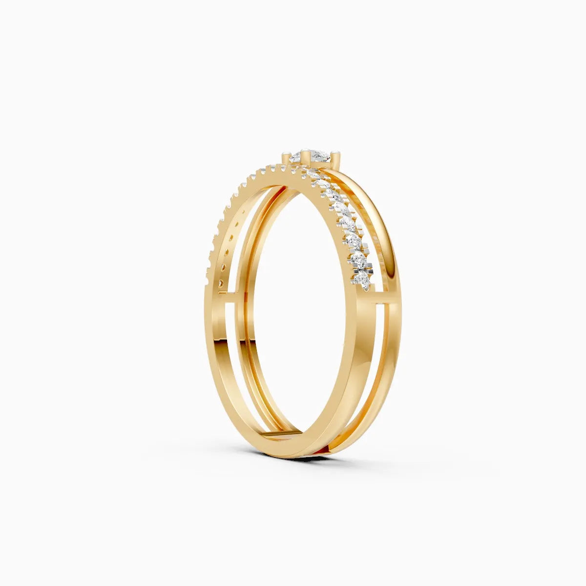 Solitaire Curve Diamond Ring