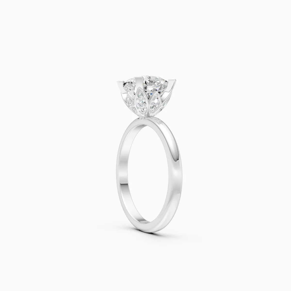 Sleek Solitaire Diamond Engagement Ring