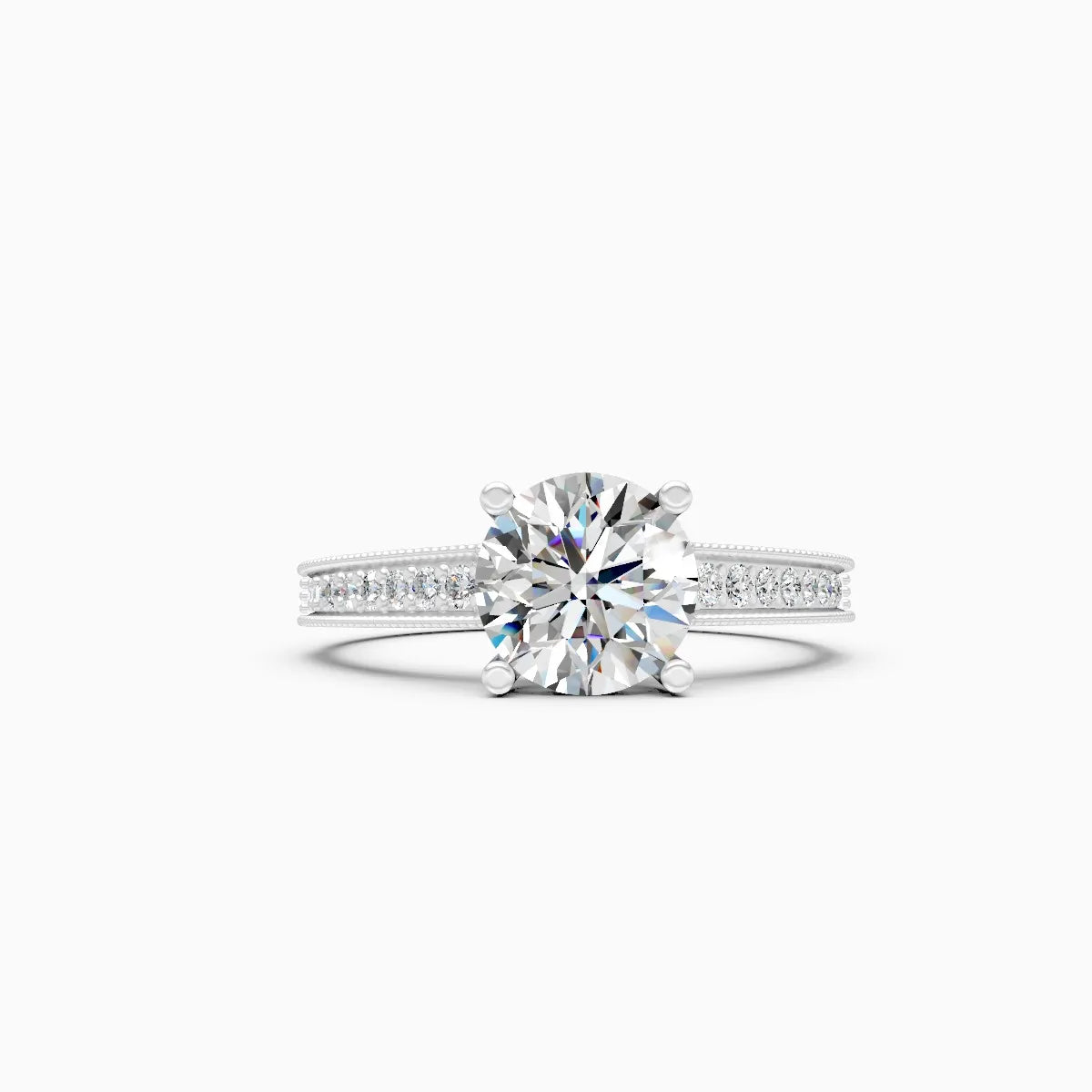 Statement Solitaire Diamond Minimal Ring
