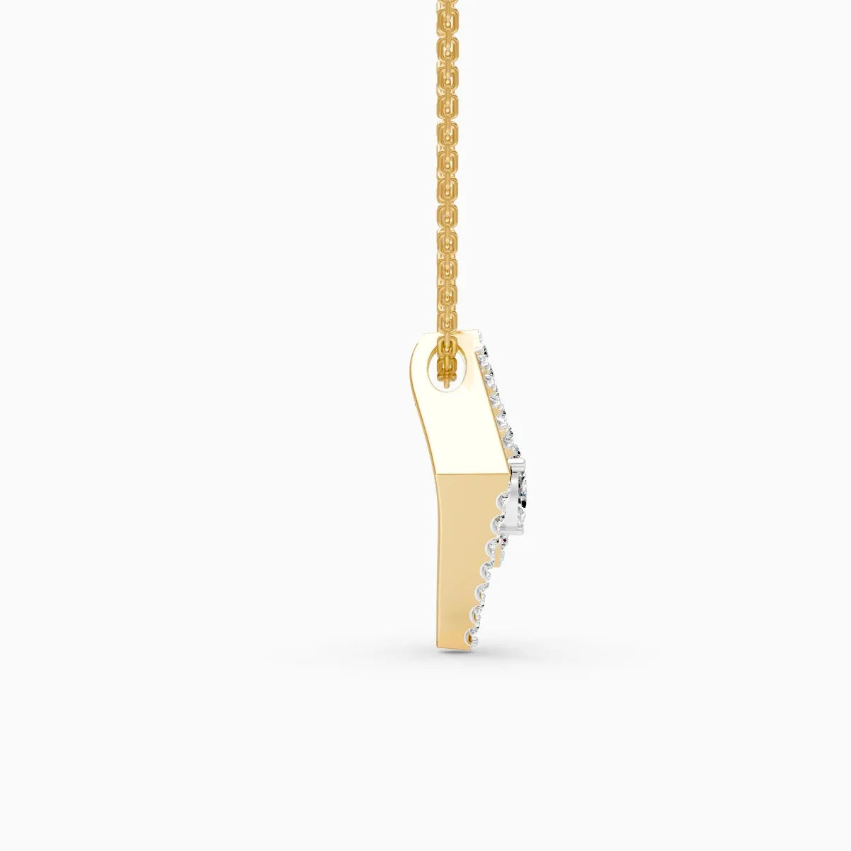 Graceful Tringle Shape Diamond Necklace