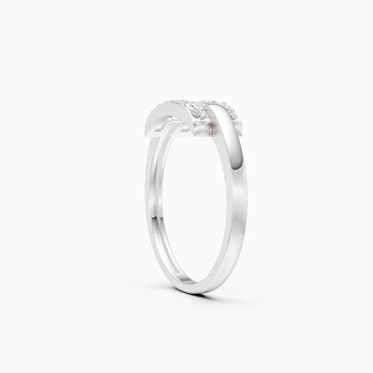 Open Curve Diamond Ring