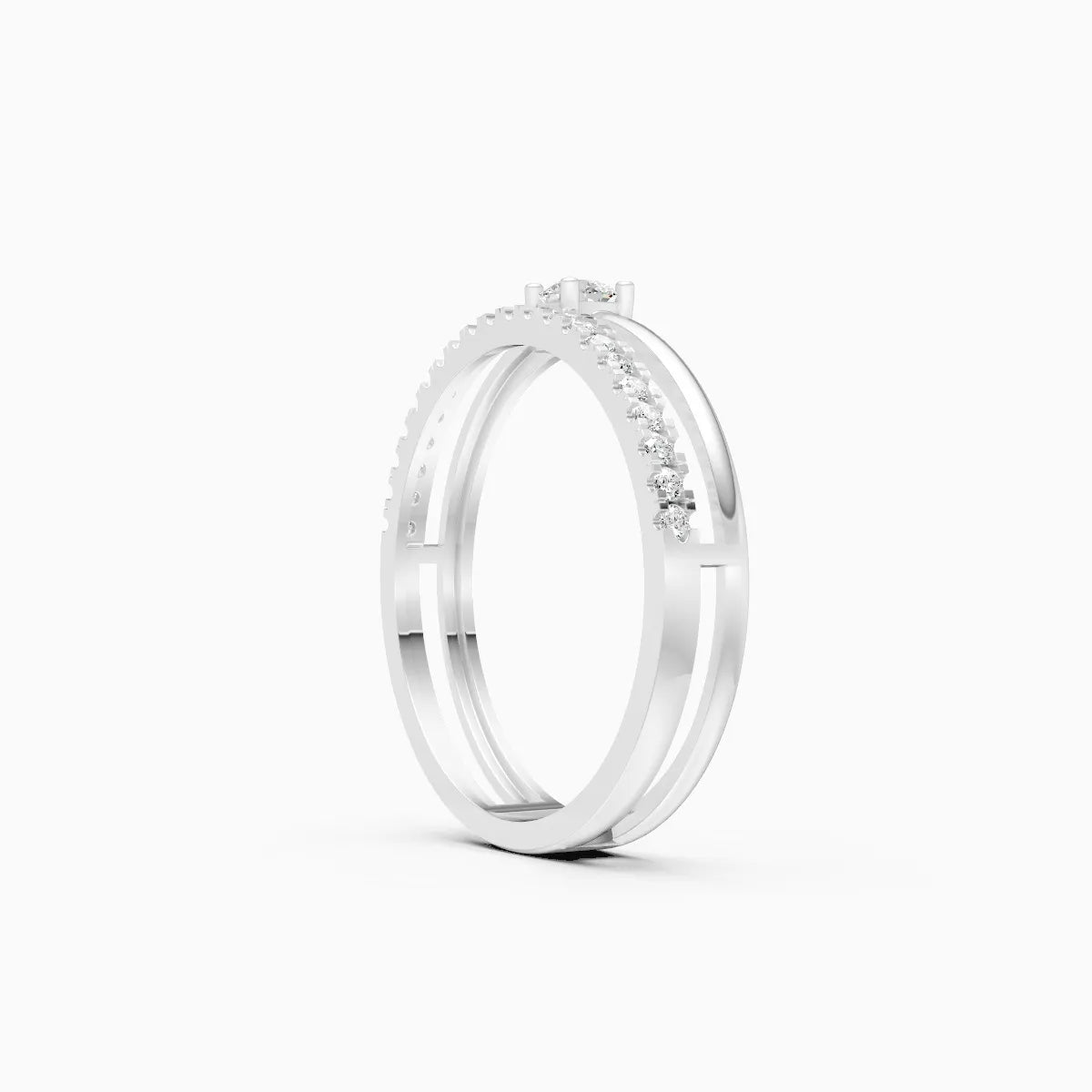 Solitaire Curve Diamond Ring