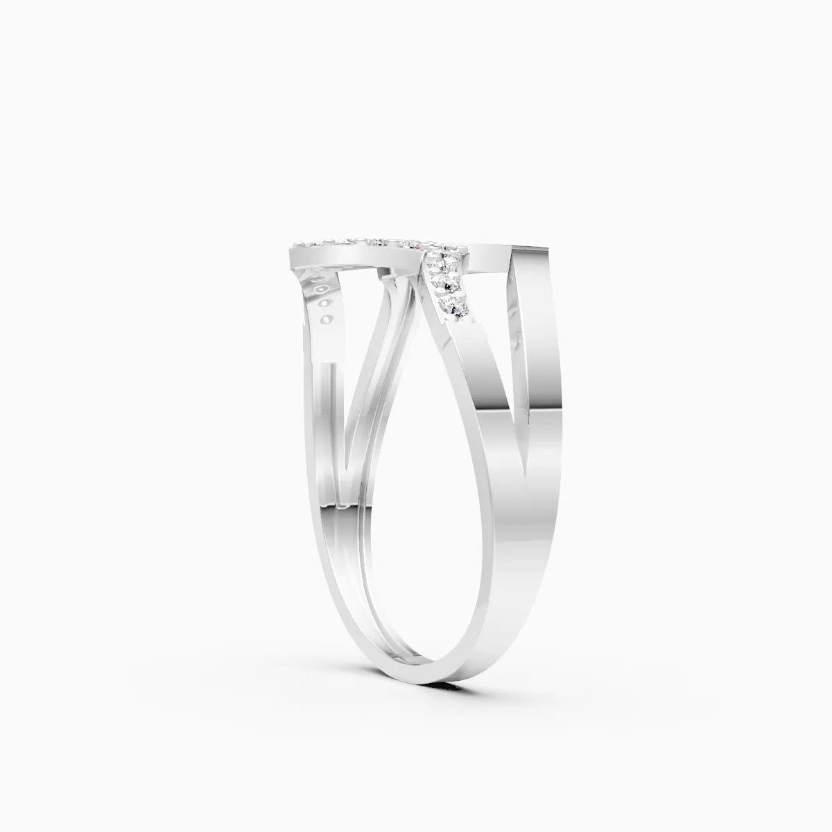 Dual Chevron Diamond Band