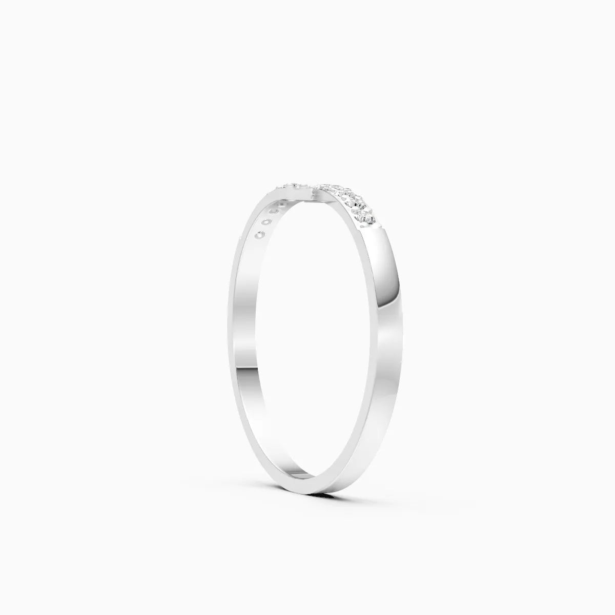 Open Diamond Bar Ring