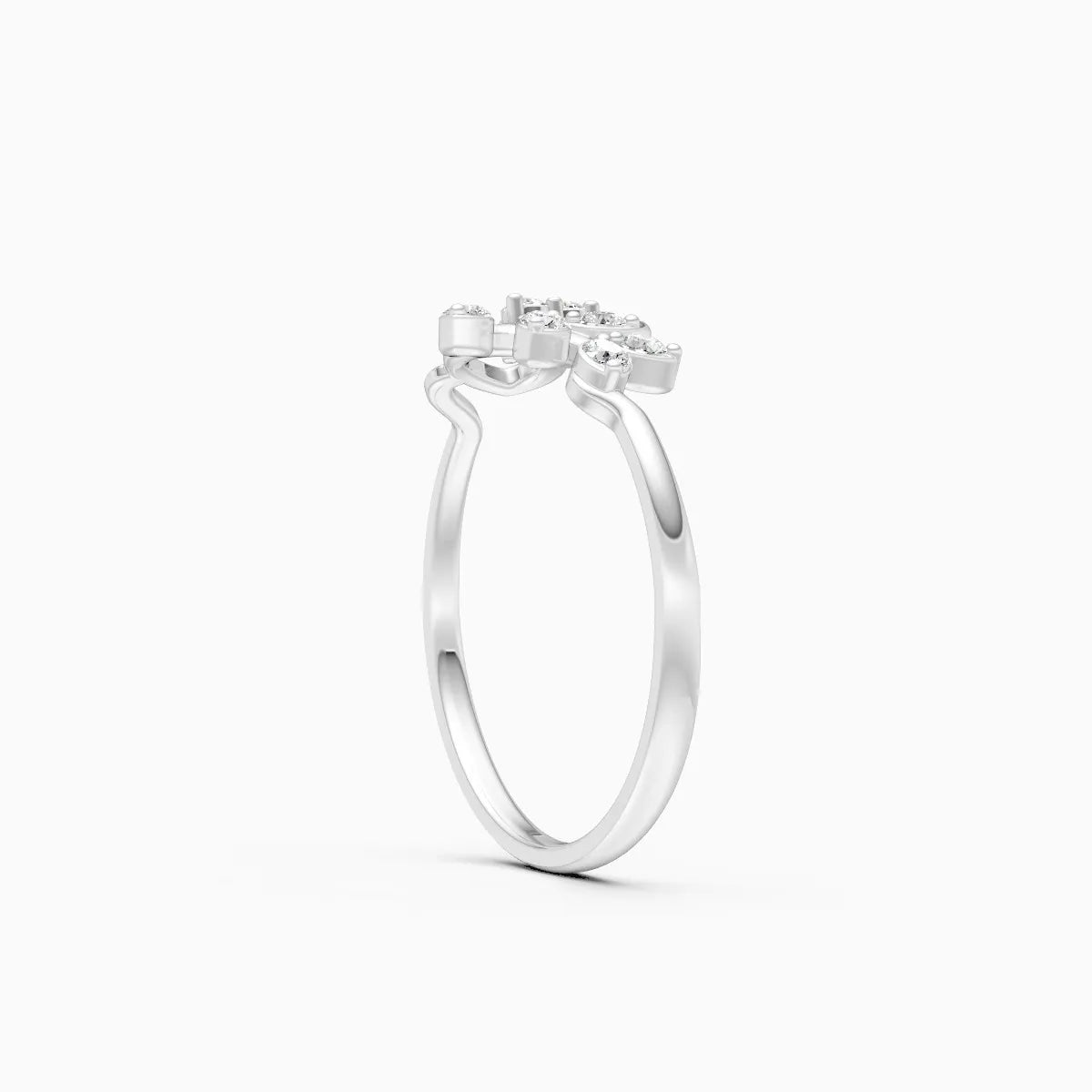 Floral Cluster Diamond Ring
