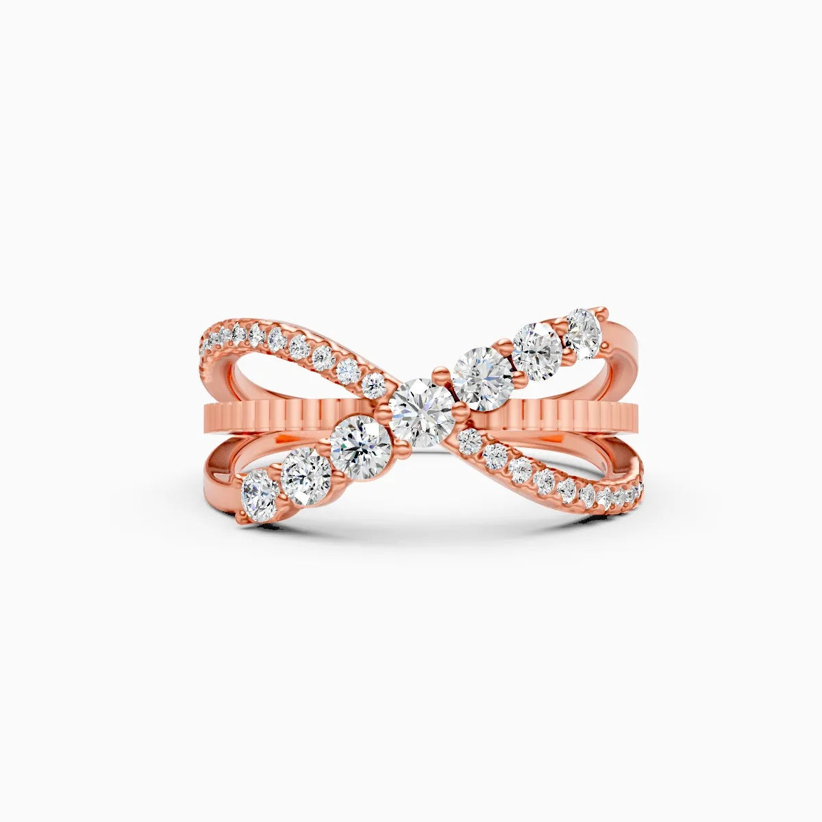 Infinity Cross Lab Grown Diamond Ring