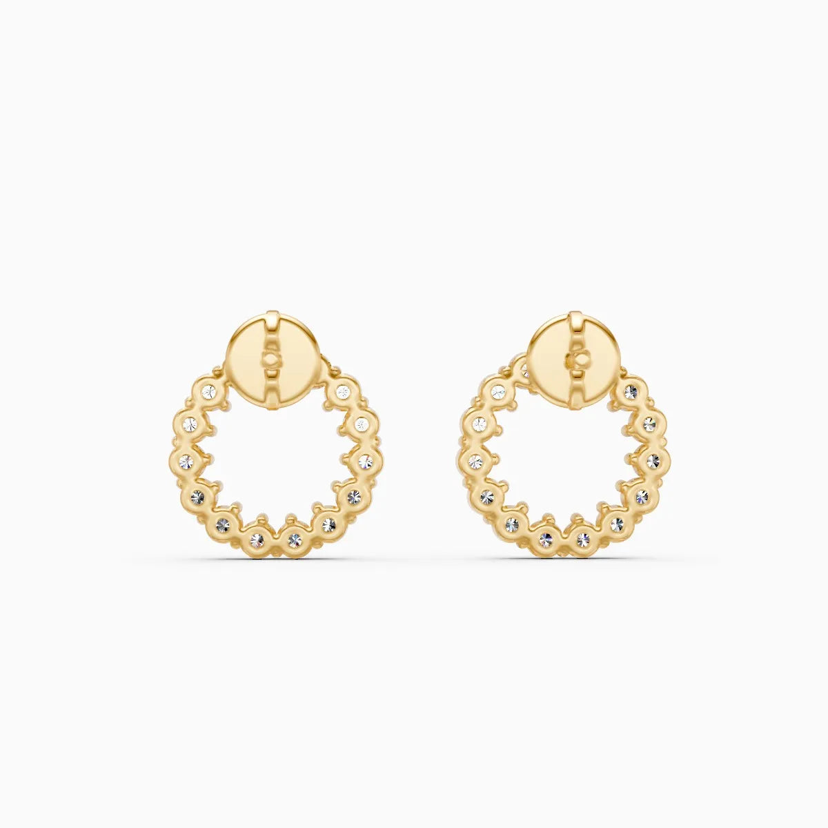 Circle Halo Lab Grown Diamond Earrings