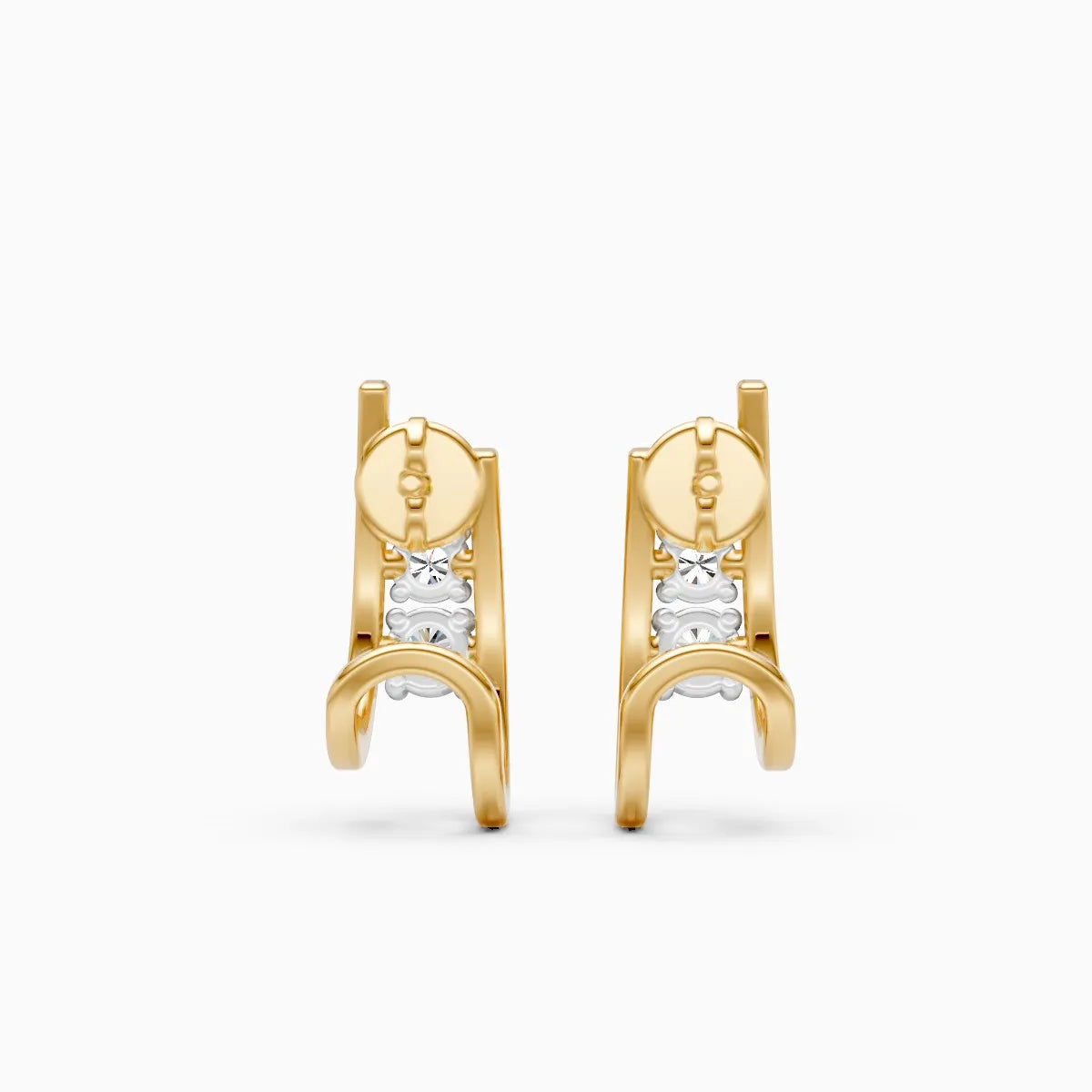 Dual Arc Lab Grown Diamond Earrings