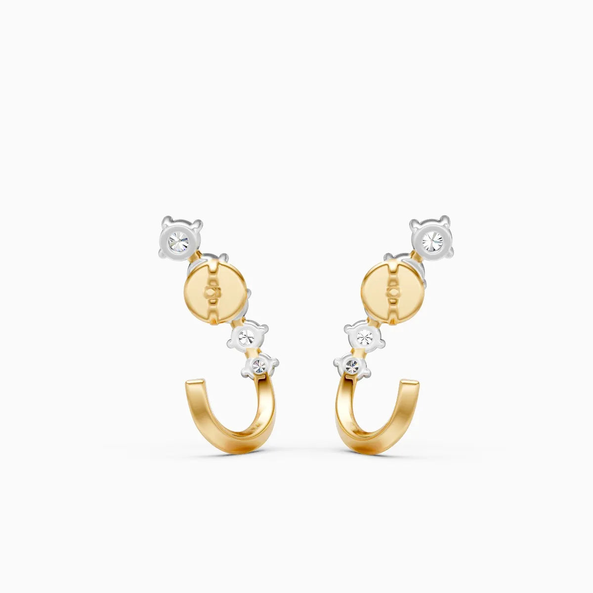 Sleek Curve Lab Grown Diamond Studsa