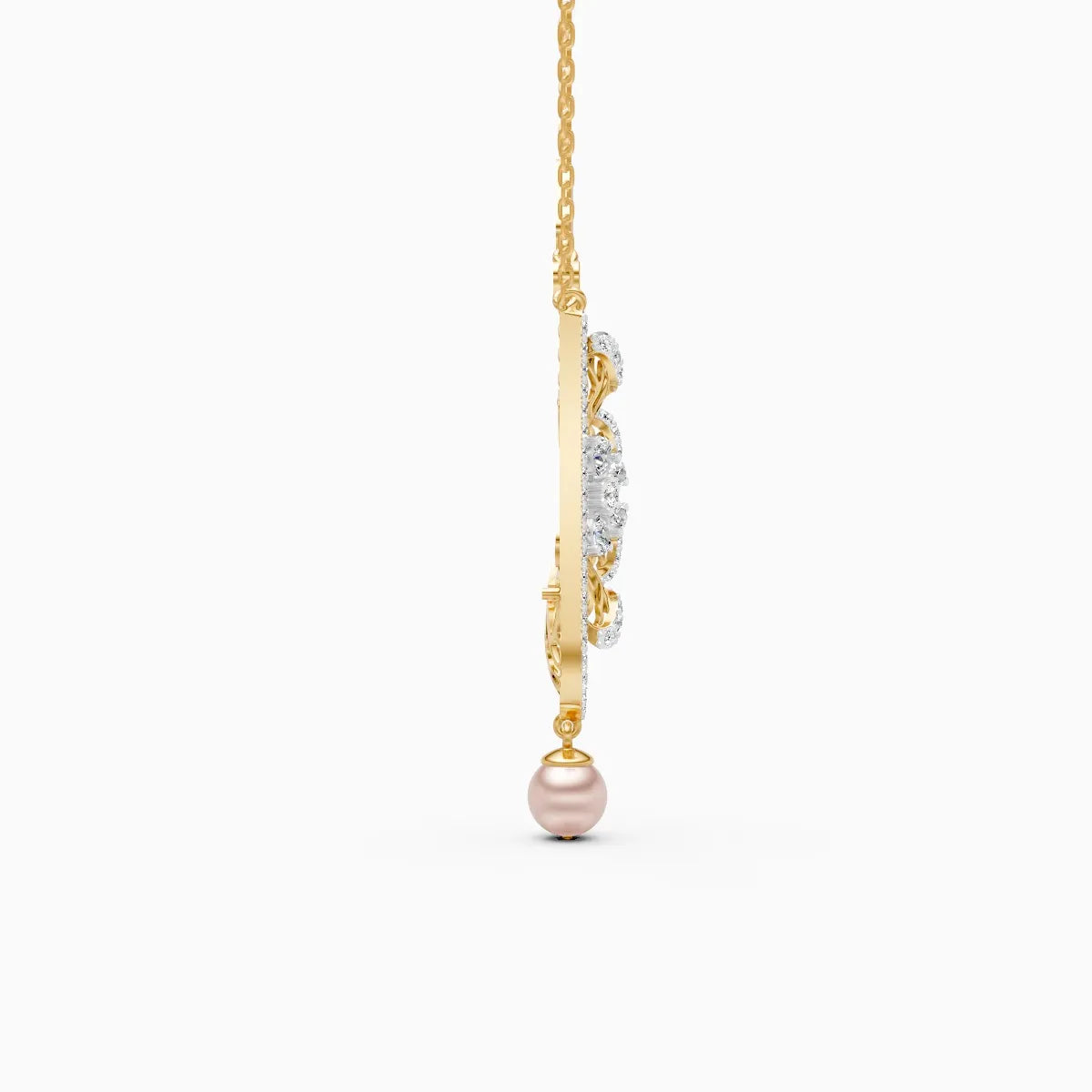 U-Curve Petal Lab Grown Diamond Pendant Set