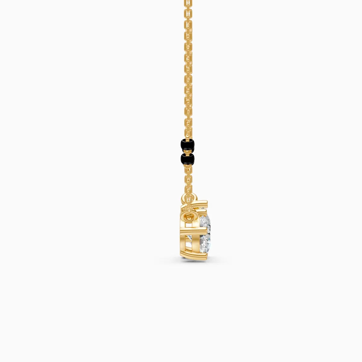 Round Meets Drop Design Pendant Mangalsutra