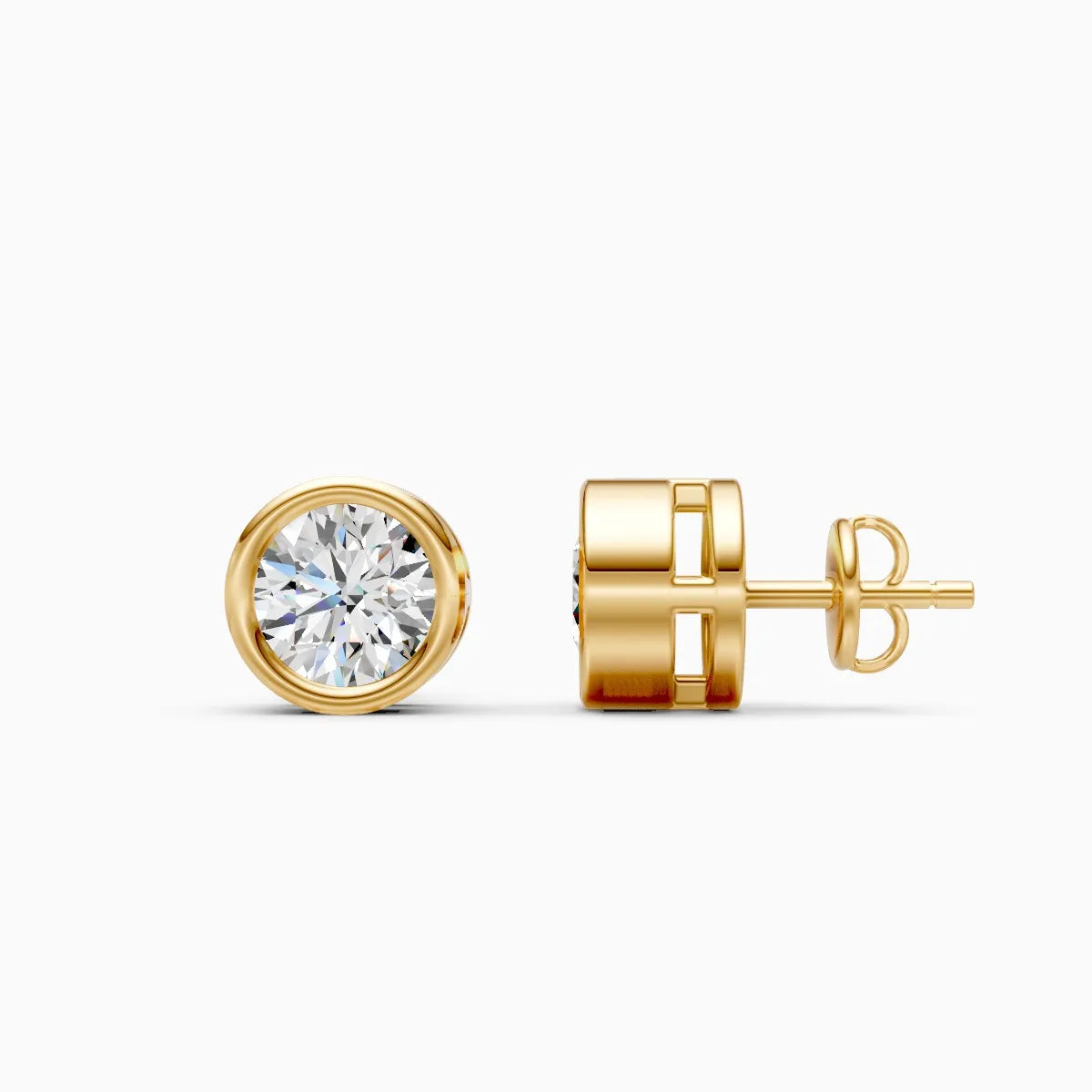 Everyday Glam Solitaire Diamond Stud Earrings