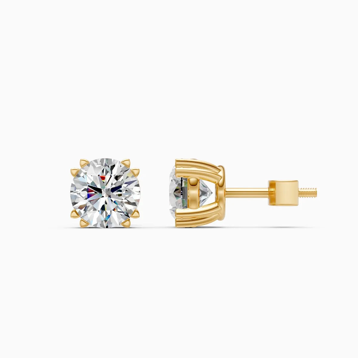 Classic Solitaire Diamond Studs