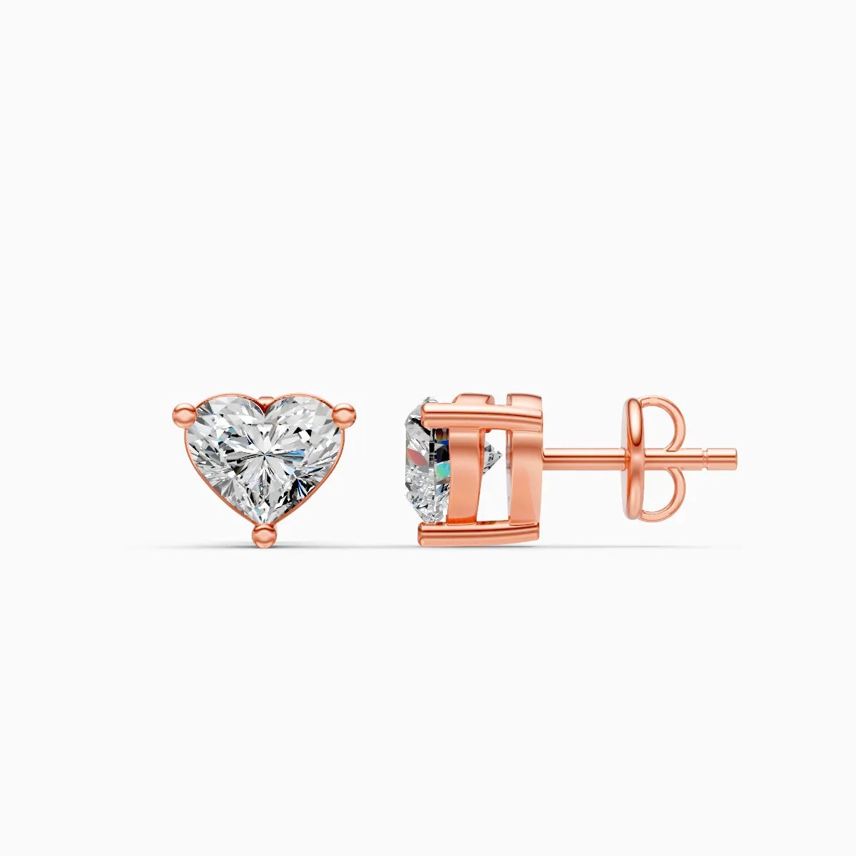 Forever Love Heartlight Diamond Solitaire Studs