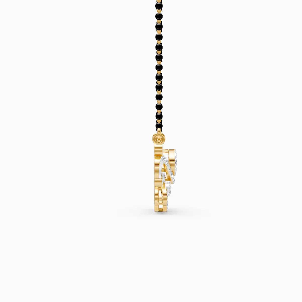 Artistic Petal Drop Diamond Mangalsutra