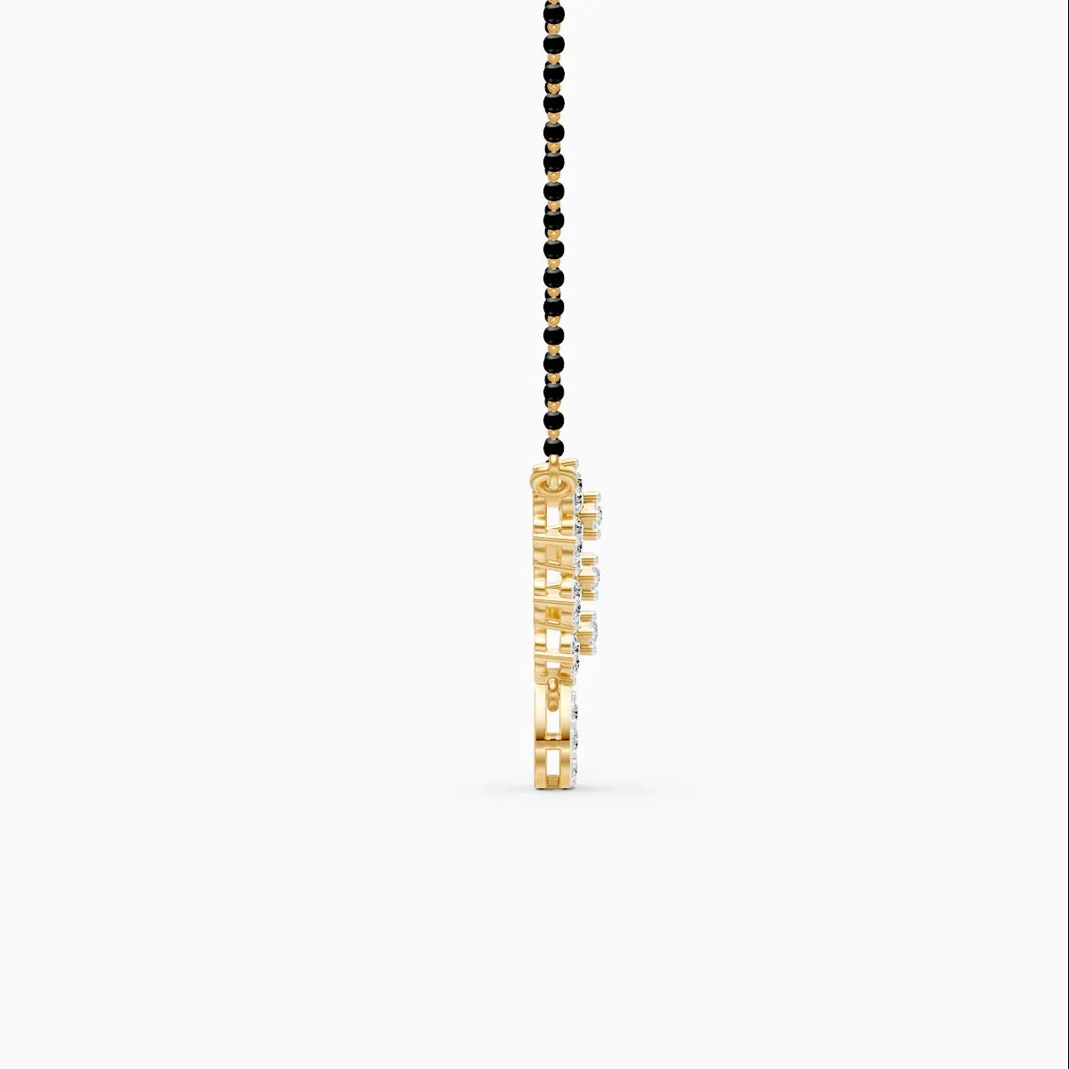 Dangling Flower Style Lab Diamond Mangalsutra