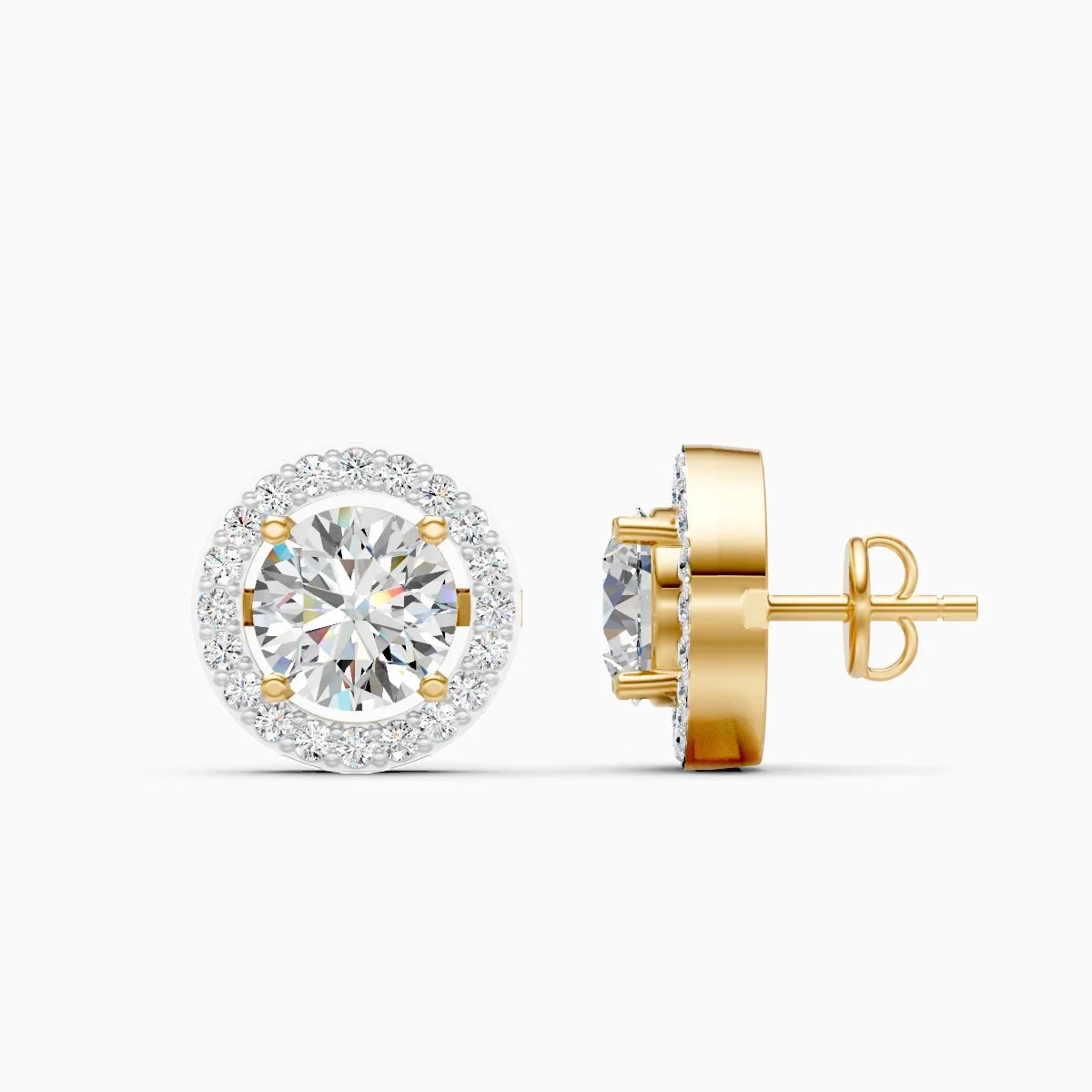 Whispering Halo Diamond Studs