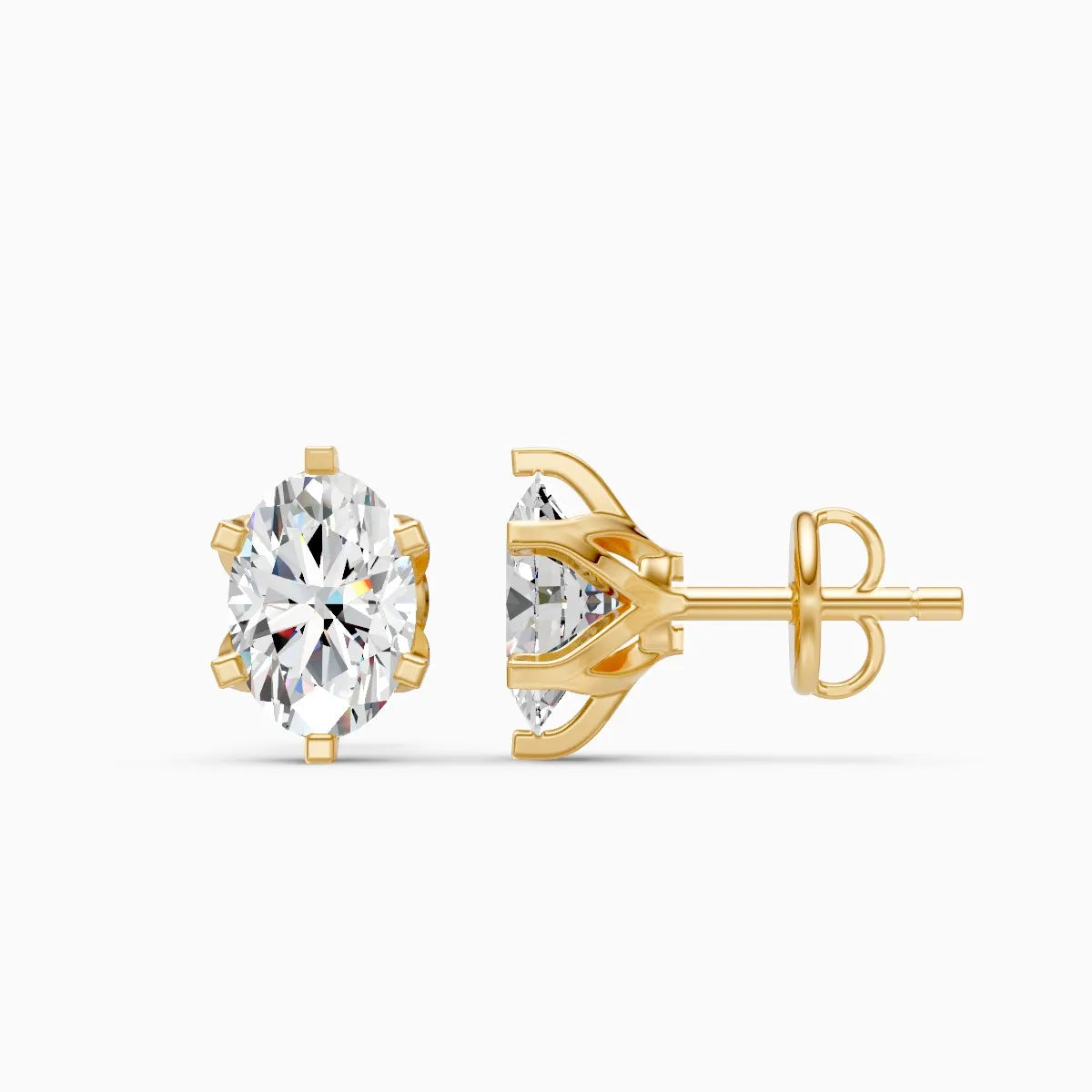 Celeste Oval Diamond Studs
