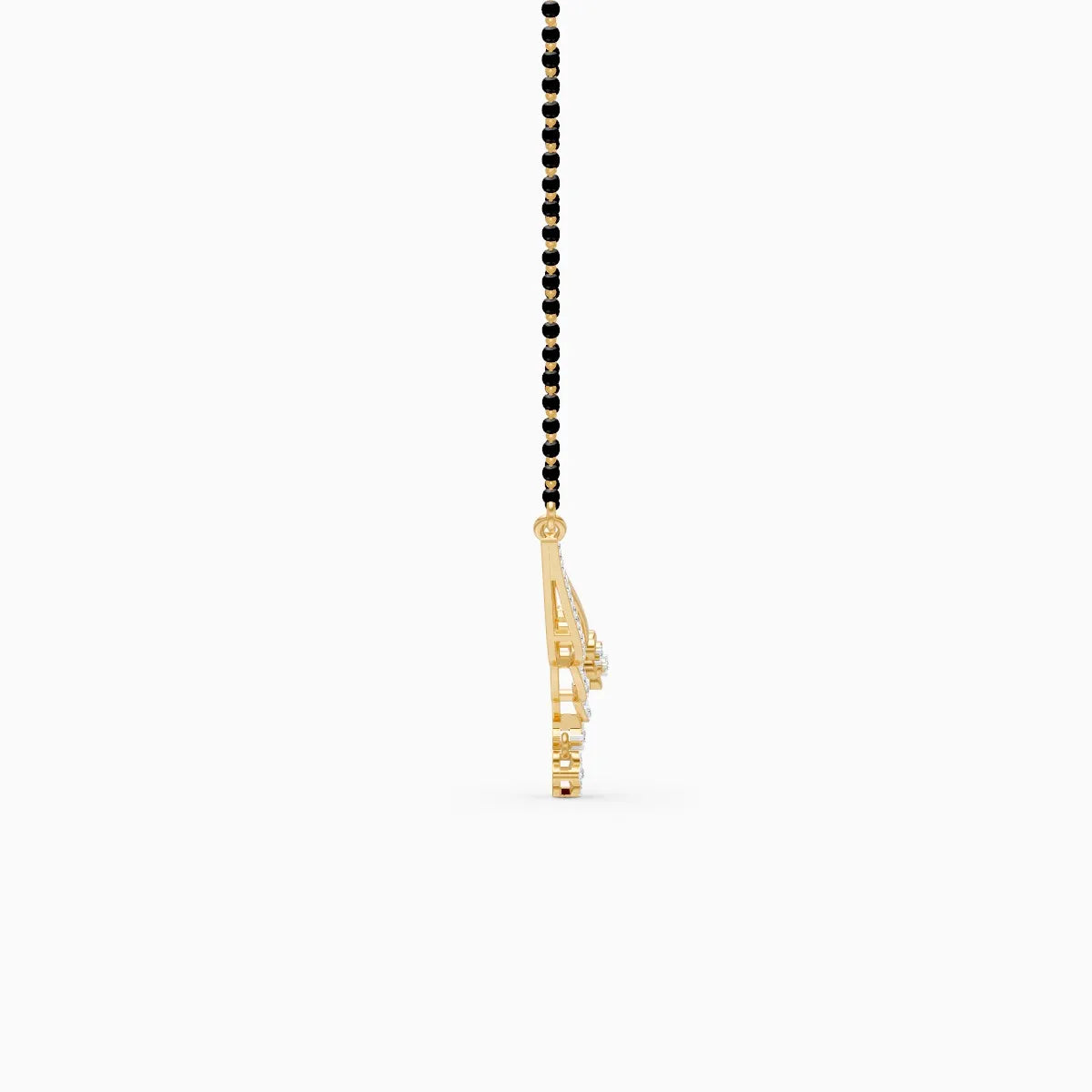 Two-Tone Floral Glow Lab Diamond Mangalsutra