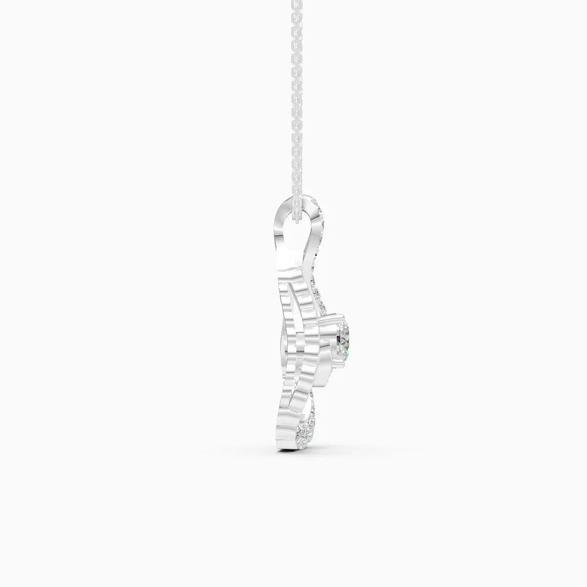 Twinkling Curve Lab-Grown Diamond Pendant