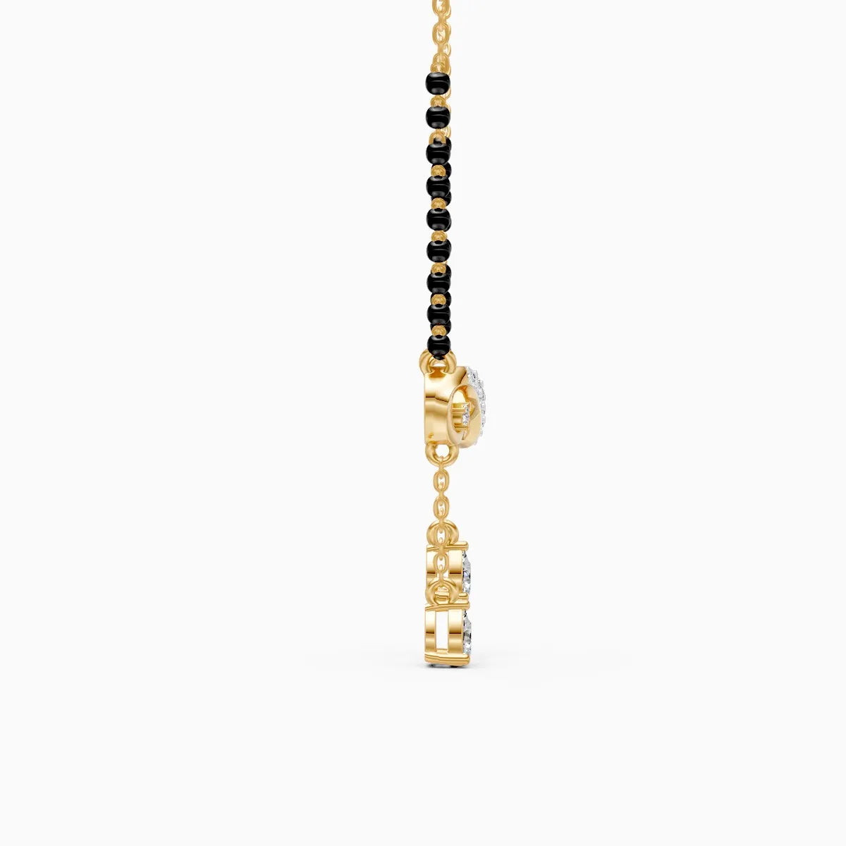 Stylist Infinity Mangalsutra With Diamond Drop Pendants