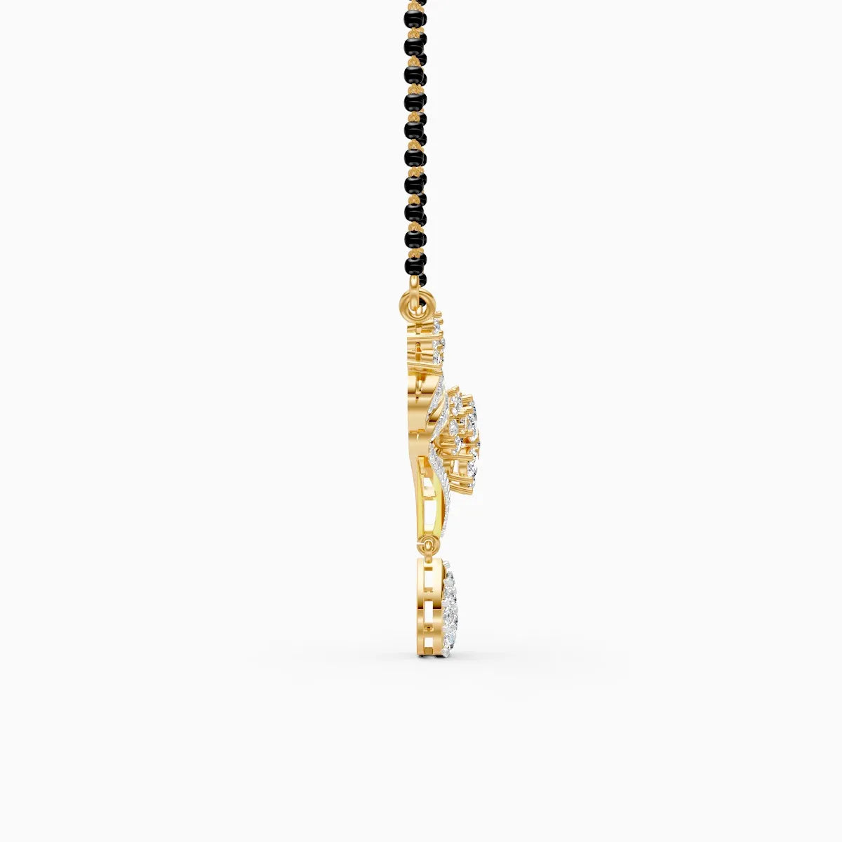 Blossom Bridal Tear-Drop Diamond Mangalsutra