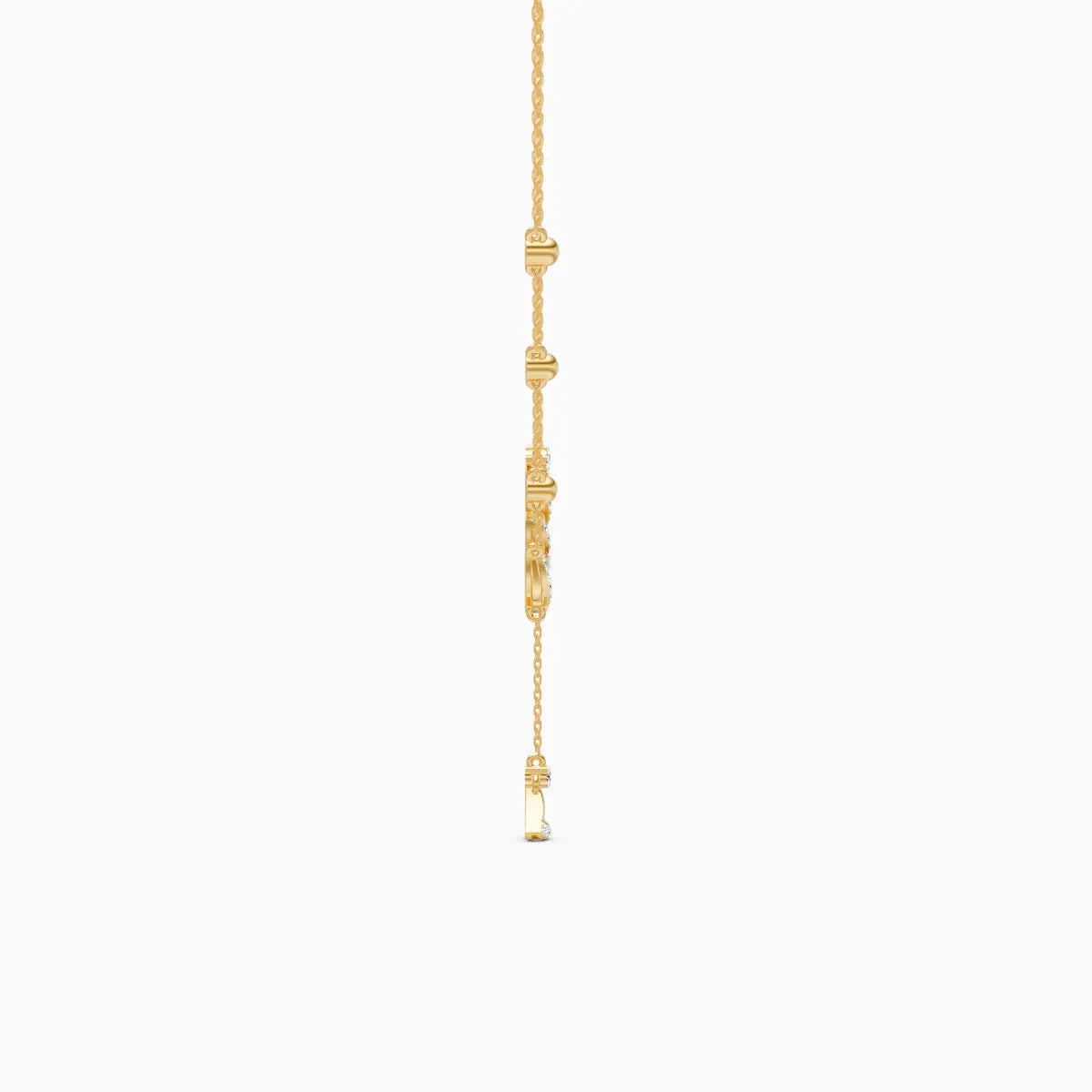 Modern Edge Triangle Charm Diamond Necklace