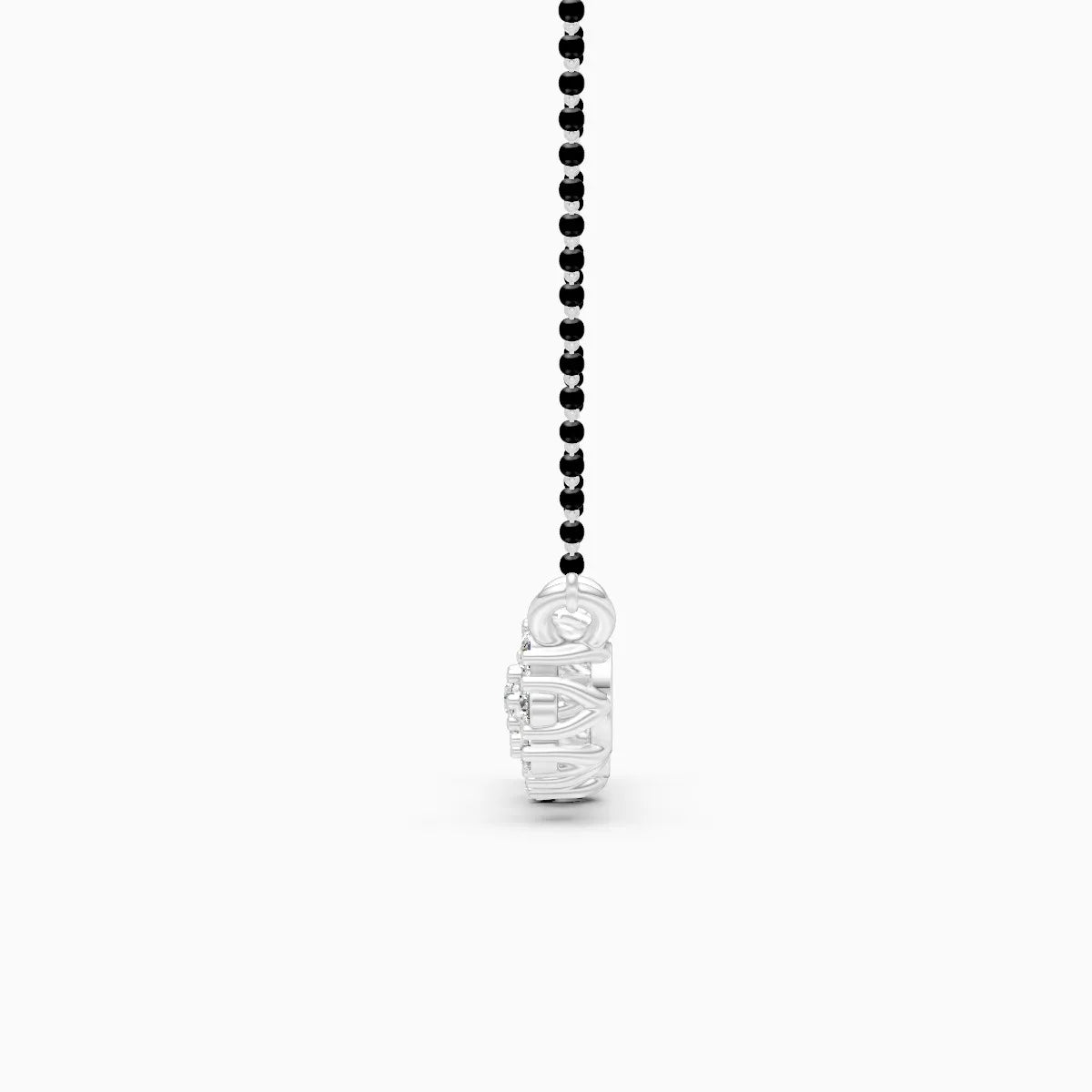 Floral Love 3-Charm Diamond Pendant Mangalsutra