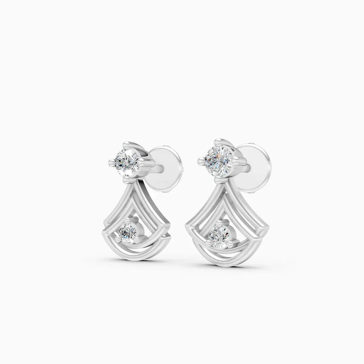 Dual Curve Diamond Studs