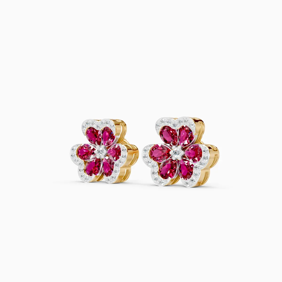Floral Cluster Stud Earrings