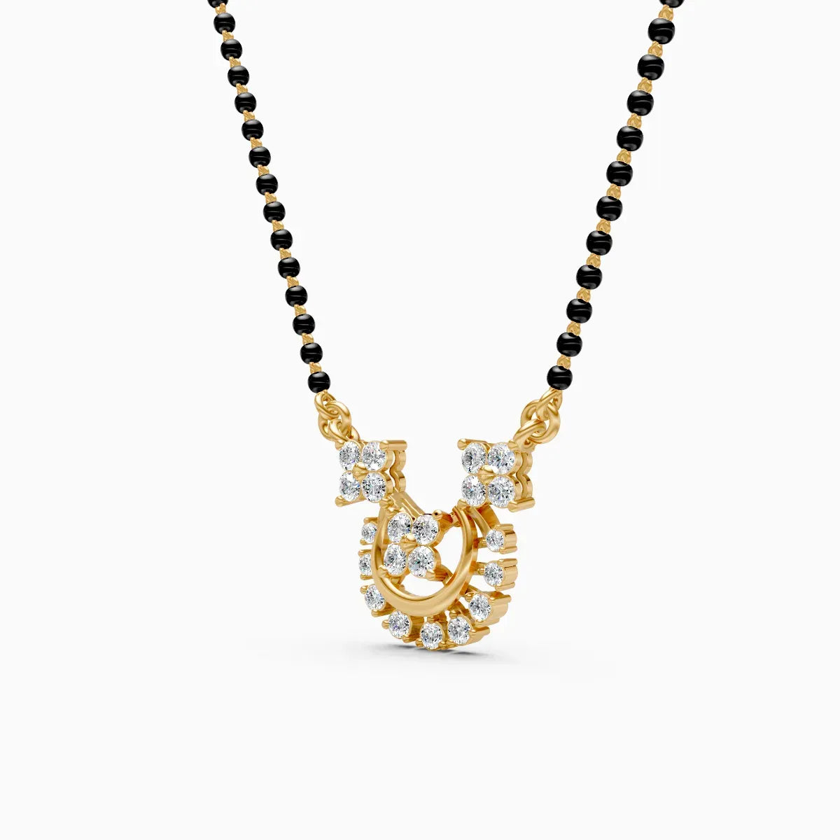 Round Lab Grown Diamond Bridal Mangalsutra