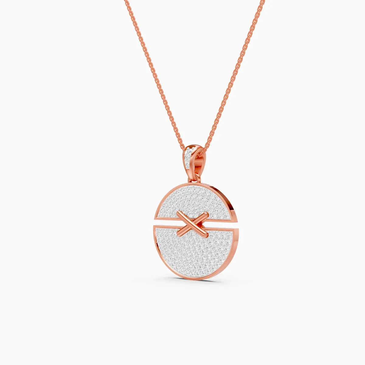 Glamorous Round Cluster Diamond Necklace