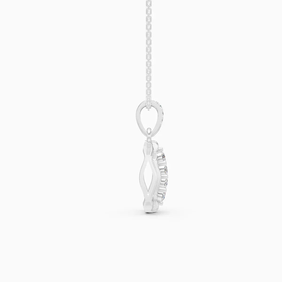 Geometric Diamond Frame Pendant