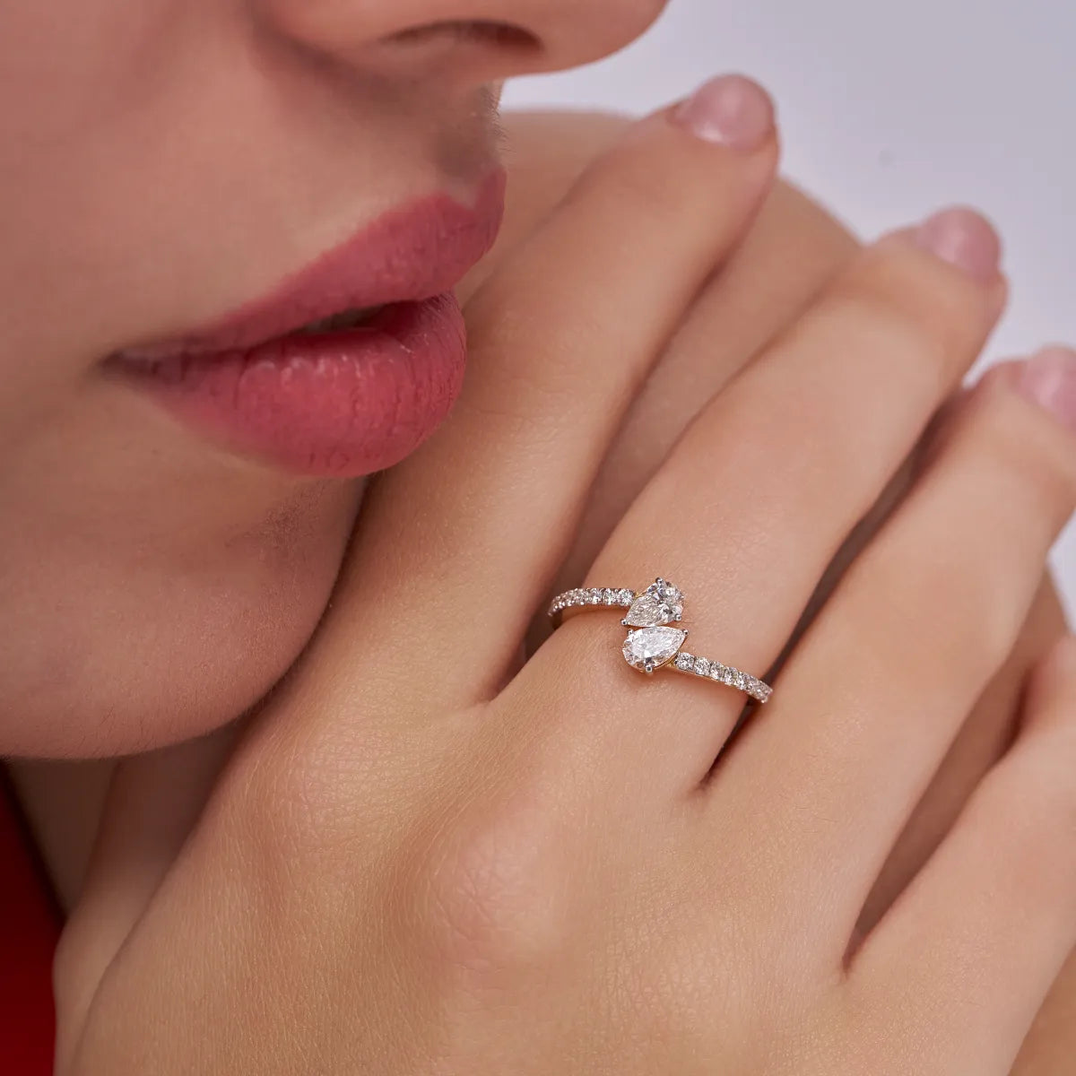 Twin Spark Lab Grown Diamond Ring