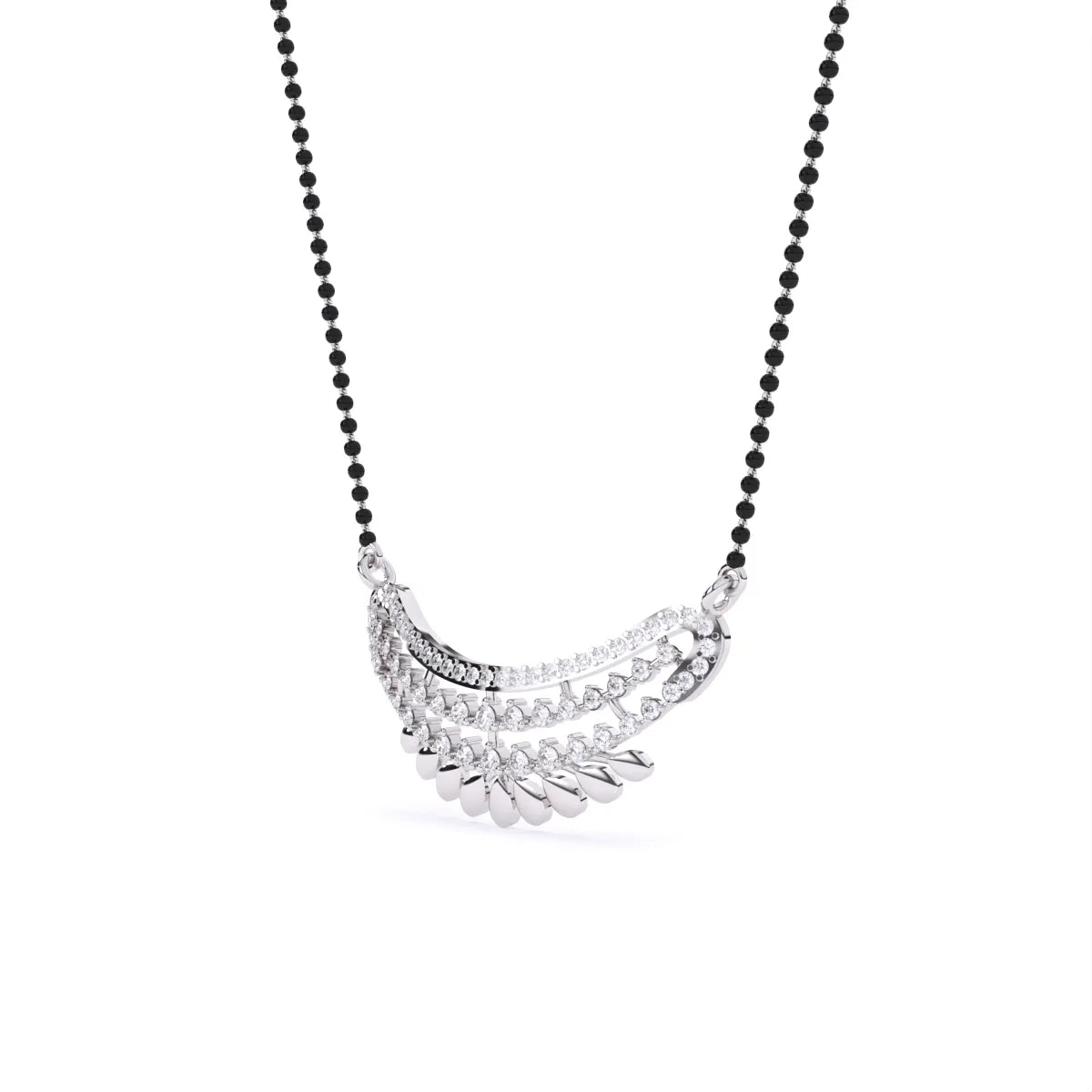 Modern Layered Small Diamond Mangalsutra